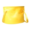 thumbnail image 3 of Cubo plegable Cubo de pesca Ligero Portátil Herramienta de limpieza Multiusos Coche Amarillo 20L, 3 of 8