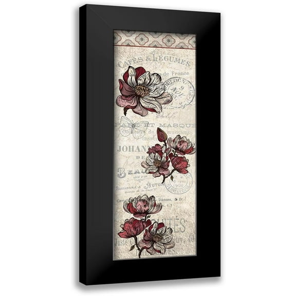 Kimberly, Allen 7x14 Black Modern Framed Museum Art Print Titled - Magnolia Panel