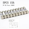 thumbnail image 1 of 5PCS 15A Consumer Unit Fuse Box Fuse 15 Amp PV DC Fuse 1000V 10*38mm, 1 of 11