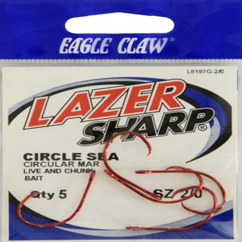 Buy Lazer Sharp L8197GH-2/0 Offset Circle Hook, Red Sea Guard