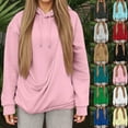 thumbnail image 5 of Women Big Pouch Hoodie Pullover Pet Carrier Hoodies Casual Long Sleeve Oversized Pocket Kangaroo Pocket Holder Warm Fall Winter Clothes, 5 of 5