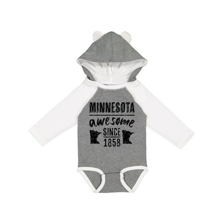 

Inktastic Minnesota Awesome Since 1858 Gift Baby Boy or Baby Girl Long Sleeve Bodysuit