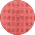thumbnail image 1 of Ahgly Company Indoor Round Abstract Red Modern Area Rugs, 7' Round, 1 of 4