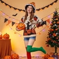thumbnail image 5 of Halloween 1 pair Women's Thigh High Socks, Polyester Non-Transparent Over-the-Knee Stockings, Halloween Style Stretchy Socks for Cosplay and Party Wear, 5 of 6