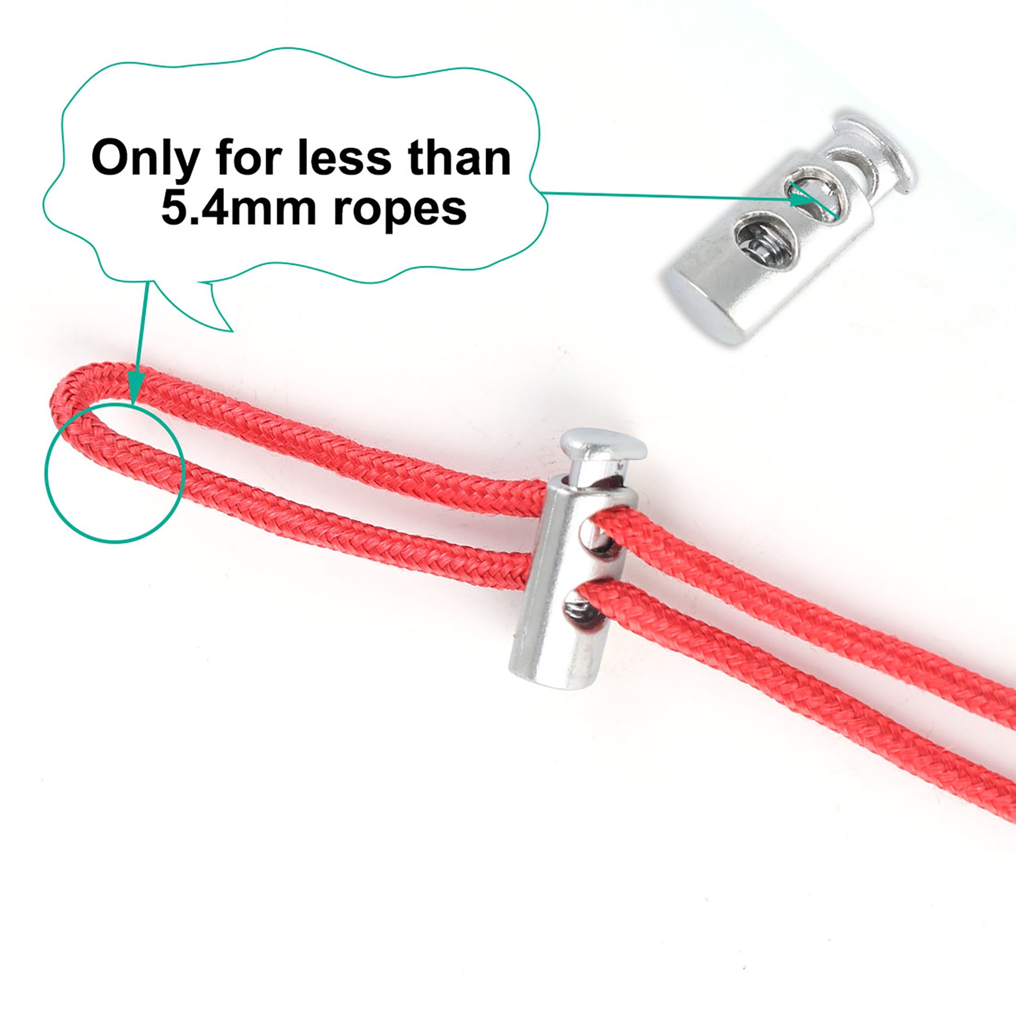 Unique Bargains 25pcs Spring Cord Locks Plastic Cord Fastener Double Holes Toggle Stoppers Sliders Silver Tone