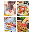 thumbnail image 3 of Pack of 2 Large Silicone Cooking Spoons,Non Stick Solid Basting Spoon,Heat-Resistant Kitchen Utensils for Mixing,Serving,Draining,Stirring (RED), 3 of 7