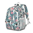thumbnail image 2 of Husky Dog Flower Floral Backpack for School,Cute School Bag,Schoolbag with Adjustable Shoulder Straps & Padded Back,15"x11.42"x5.5", 2 of 6