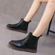thumbnail image 2 of ZHAOCHENG Botines Chelsea de piel auténtica para mujer, botas cortas cálidas, plataforma plana, talla grande, Martin, zapatos individuales, 30, 2 of 3