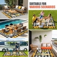 thumbnail image 3 of Sunflowers Gnomes Outdoor Rug 5x7 Ft, Non Slip Washable Area Rug, Summer Botanical Blooms Floral Check Patio Rugs Carpet Runner, Large Floor Mat for Indoor/Outdoor Deck Porch Camping, 3 of 8