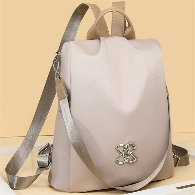 Large Capacity Backpack For Women Stylish Secure Fabric Shoulder Bag Versatile Lightweight