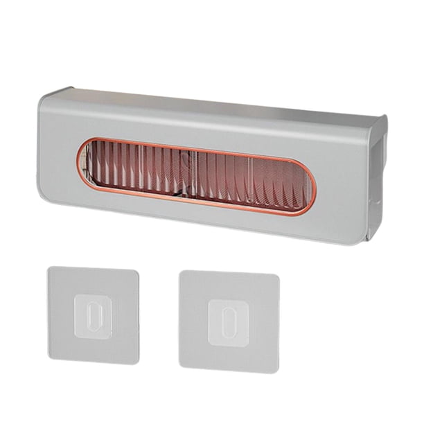 Caja organizadora de calcetines, corbatas, ropa interior, transparente, para colgar en la pared gris