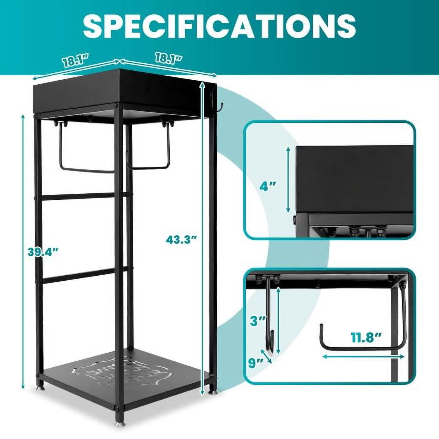 Heavy - Duty 3 - Hook Police Gear Rack: Rustproof, Freestanding Organizer for High - Capacity Storage in Police, Security & Home, Elegant Design