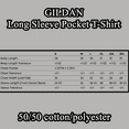thumbnail image 2 of Gildan Hi-Viz Long Sleeve Pocket T-Shirt for Men, Ultra Cotton Crewneck Safety Green Workwear, S, 2 of 5