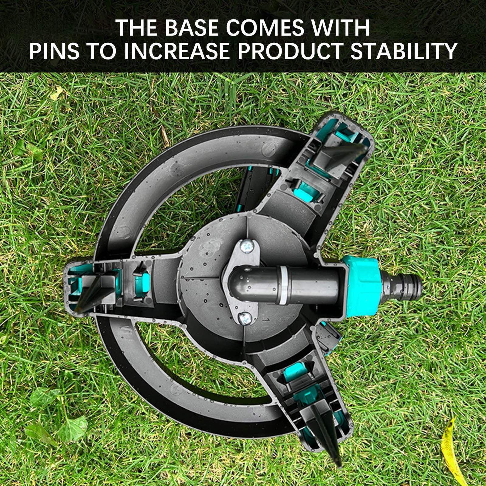 Bxaolu Sprinkler for Yard, Rotating Garden Sprinkler for Large Area Coverage, Lawn and Yard Sprinklers (Blue-1Pack)