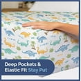 thumbnail image 7 of CGK Linens 4-Piece Cute & Cozy Kids Sheet Set - Queen Size Kids Bedding With Vibrant Designs For Boys, Girls, Teens, Toddler, Roaring Dinos, 7 of 7