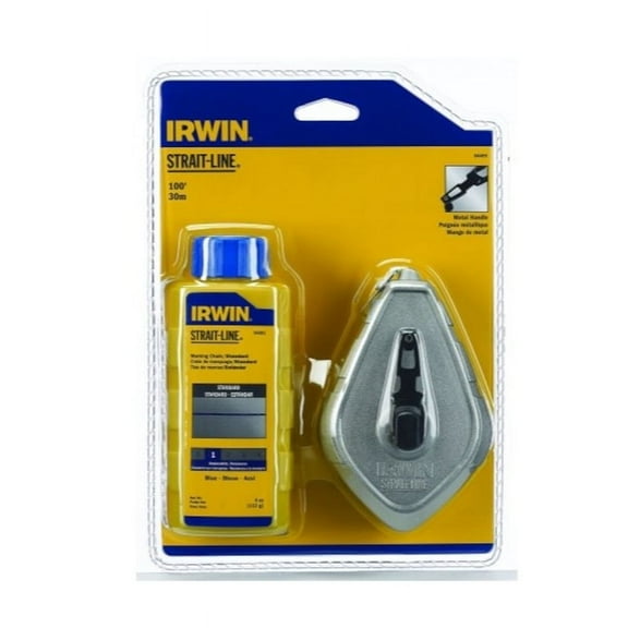 Irwin IWHT48441BC Chalk and Reel Set Strait-Line 4 oz Blue Classic 100 ft.