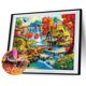 thumbnail image 1 of Cuadros Decorativos 5D DIY Diamond Painting River House Full Round Drill Mosaic Home (NH1413) Wdftyju embutido en tela, 1 of 9