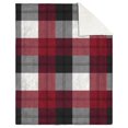 thumbnail image 3 of Safdie & Co. Premium Ultra Soft Faux Fur Throw Blanket with Sherpa Winter Plaid, 3 of 3