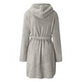 thumbnail image 5 of BLVB Fleece Robes for Women Soft Cozy Hooded Bathrobes Winter Warm Fuzzy Plush Robes Sleepwear with Pockets, 5 of 5