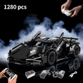 thumbnail image 2 of 1280+ Pieces 1:14 Scale Technical Supercar Building Blocks, DIY Racing Sports Car Brick Puzzle Model, Mechanical Construction Toy, Gift for Kids, Teens and Adult Collectors, 2 of 6