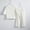 White, variant on Girls' Spring And Summer Solid Color Ice Silk Home Clothes Set Ice Silk Long Pants Round Neck Long Sleeve Long Pants Set Home Clothes Sizes 0-14