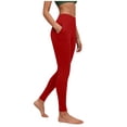 thumbnail image 3 of Juslio Leggings for Women Comfortable Leggings Workout Sporty Yoga Pants with Pockets High Waist High Elastic, 3 of 6