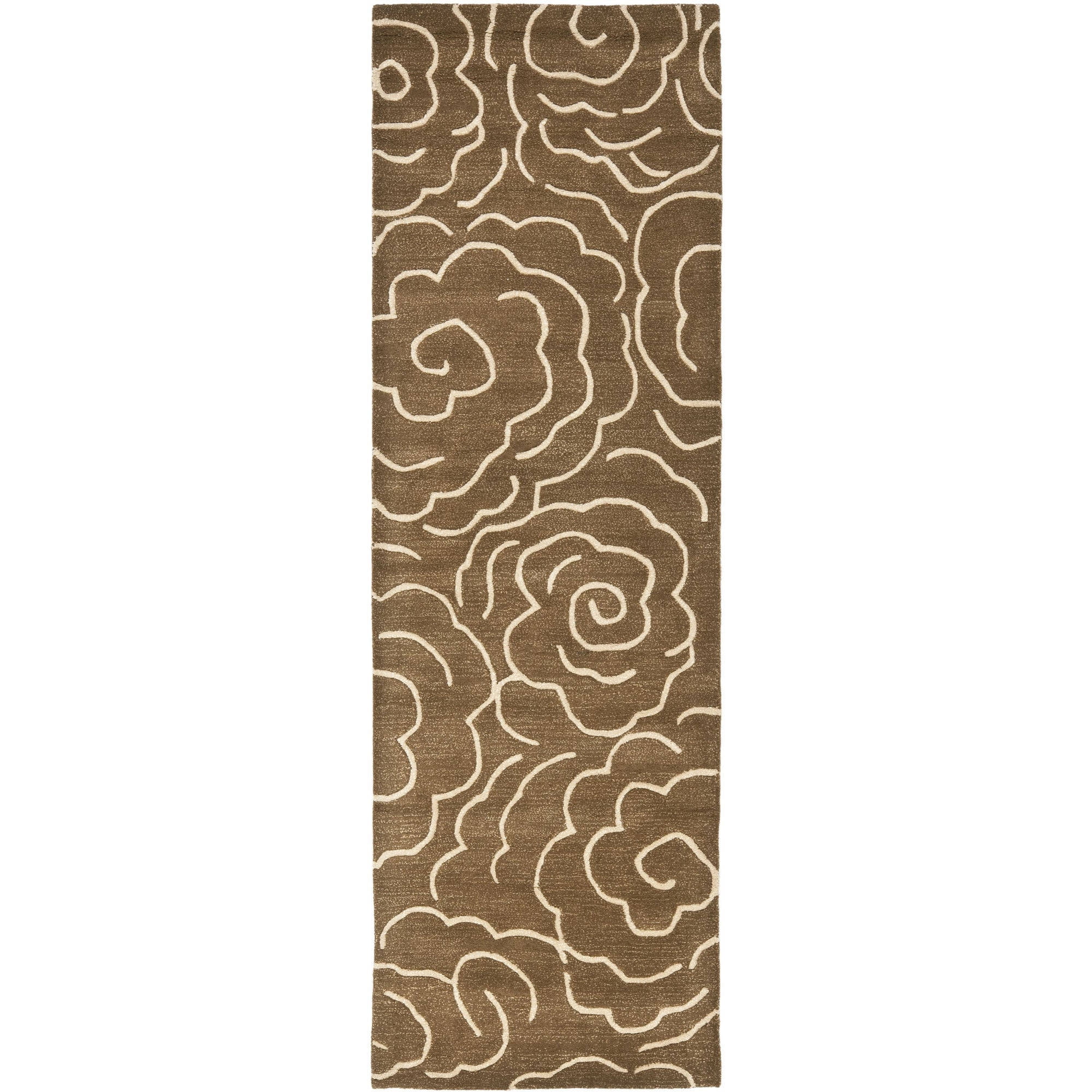 Safavieh Soho Trinity Floral Wool Runner Rug, Brown/Ivory, 2'6" x 8