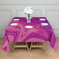 thumbnail image 3 of Square Tablecloth, Waterproof Polyester Table Cover, Wrinkle Resistant & Washable Fabric for Dining, Kitchen, Picnic, 52x52in(132x132cm), Liquid & Marble Print, 3 of 6