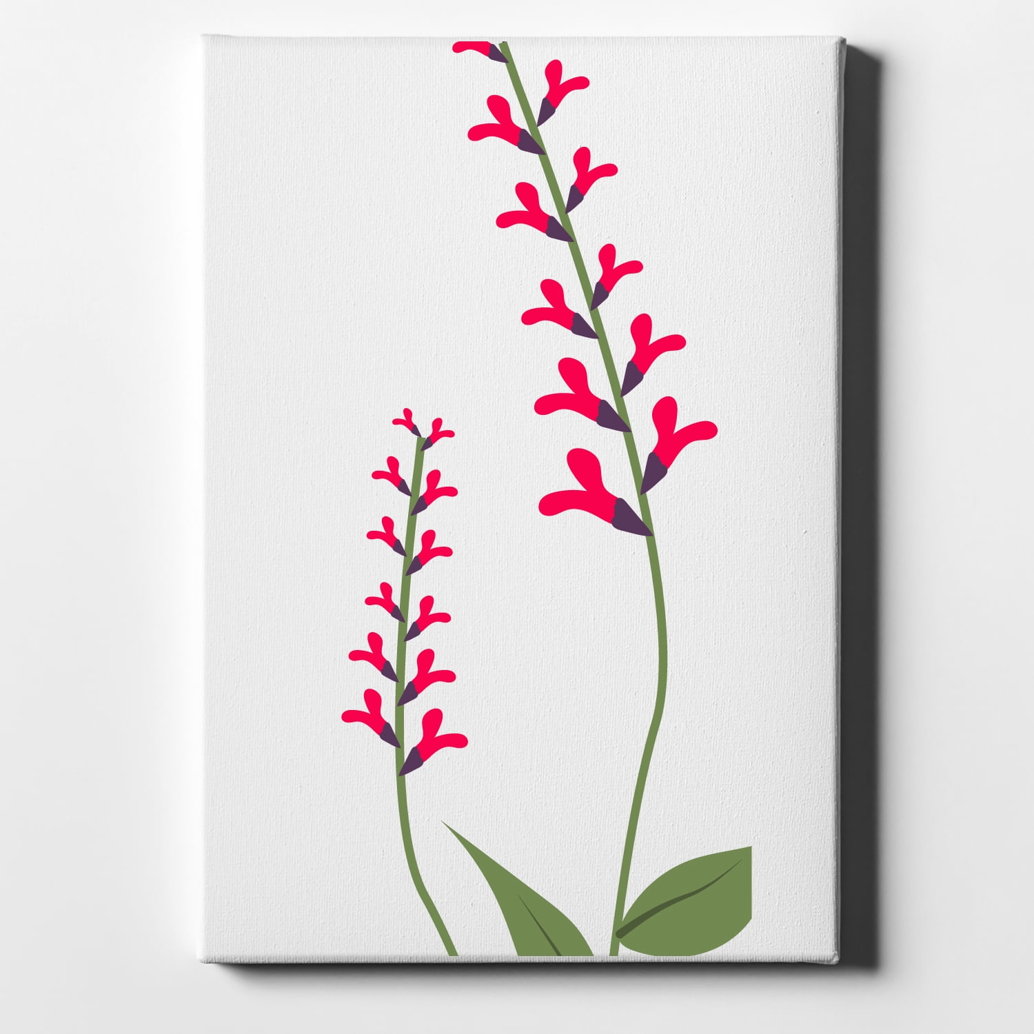 Wildflowers Hot Pink 8" x 10" Decorative Canvas Wall Art White