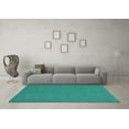thumbnail image 3 of Ahgly Company Indoor Square Abstract Turquoise Blue Contemporary Area Rugs, 7' Square, 3 of 4