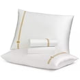 thumbnail image 5 of Mismatch  Silk Pillowcases with Cotton Sheets Champagne - Queen, 5 of 5