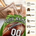 thumbnail image 4 of Custom Football Blanket with Name, 50 x 40 Inches Soft Fuzzy Blanket for Girls Boys, Football Lovers, Cozy Warm Flannel Throw for Bed Sofa Room Decor, Camping, Travel, Chair, 4 of 6