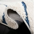 thumbnail image 6 of SAFAVIEH Florida Tamzen Abstract Shag Area Rug, Cream/Blue, 9' x 9' Square, 6 of 13
