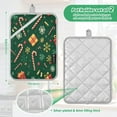 thumbnail image 3 of 2 Pack Pot Holders for Kitchen Heat Resistant Hot Pads Sets for Cooking Baking Christmas-themed Elementsl, 3 of 7