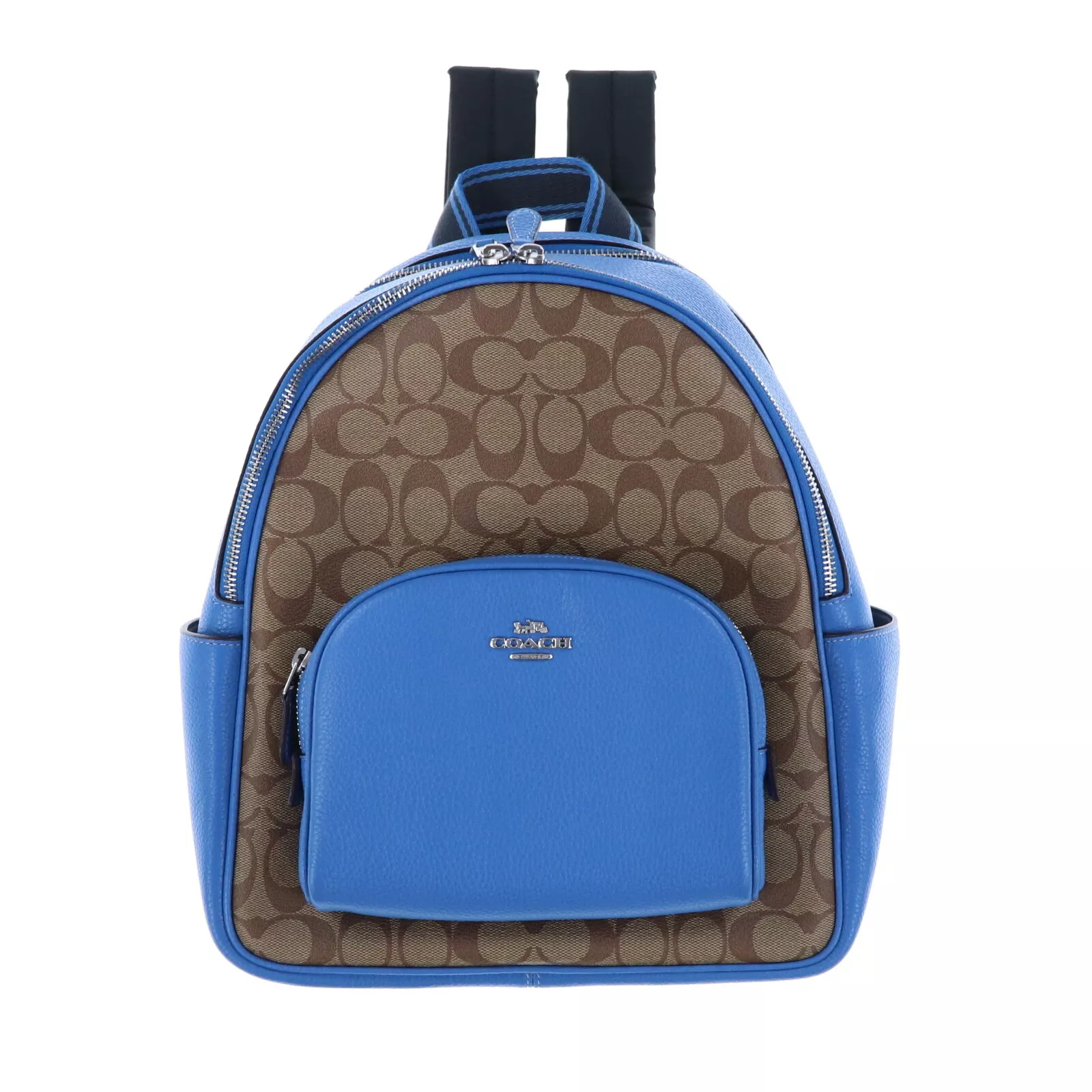 Coach Leather Backpack Aqua Blue Silver Hardware School 