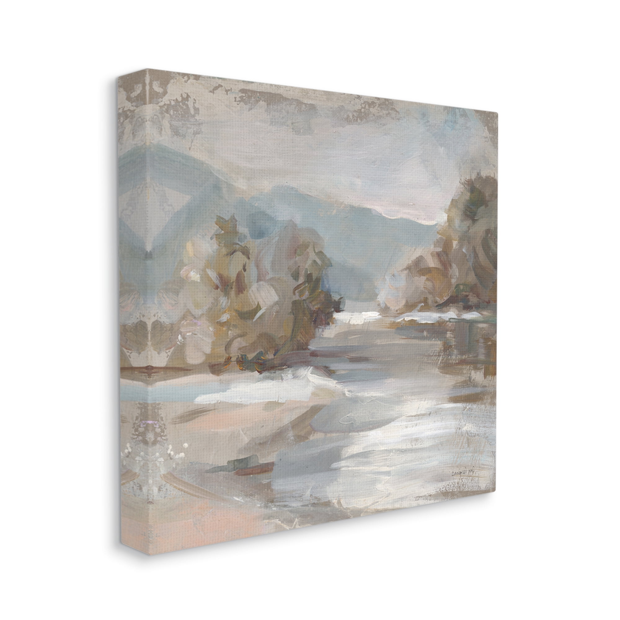 Stupell Industries Gentle Valley Landscape Nature Painting Gallery Wrapped Canvas Print Wall Art, 24 x 24