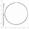 thumbnail image 4 of 14 Carats Or Blanc 2mm Boucles d'Oreilles Rondes Sans Fin, 4 of 8