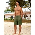 thumbnail image 4 of COOFANDY Mens Lightweight 9 inch Elastic Waist Drawstring Casaul Beach Summer Shorts, 4 of 6