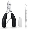 thumbnail image 1 of Cortaúñas de los pies de grado médico Cortaúñas para uñas gruesas o herramienta para uñas encarnadas Cortaúñas afiladas de acero inoxidable para pedicura para los pies Mango de goma para adultos. (Neg, 1 of 3