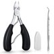thumbnail image 1 of Cortaúñas de los pies de grado médico Cortaúñas para uñas gruesas o herramienta para uñas encarnadas Cortaúñas afiladas de acero inoxidable para pedicura para los pies Mango de goma para adultos. (Neg, 1 of 3