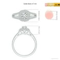 thumbnail image 5 of ANGARA Natural Diamond Ring with Accented Split Shank in 14K White Gold for Women (Size-4.7mm| Color-H| Clarity-SI2) | April Birthstone, Anniversary, Jewelry Gift for Women | Natural Diamond Ring, 5 of 9