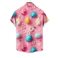 thumbnail image 5 of VBTAPA Easter Shirt for Men Big and Tall Hawaiian Shirts Novelty 3D Bunny Print Button Down Shirt Summer Casual Beach Party Top Holiday Blouse on Clearance Multicolor XXXXXL, 5 of 6