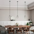 thumbnail image 4 of Hunter - Astwood 1-light Matte Black, Mini Pendant Light, Dimmable, Caged Style, Cylinder Shaped, for Bedrooms, Dining, Living Rooms - 19005, 4 of 11