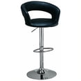 thumbnail image 1 of Coaster Upholstered Faux Leather Adjustable Bar Stool in Black, 1 of 3