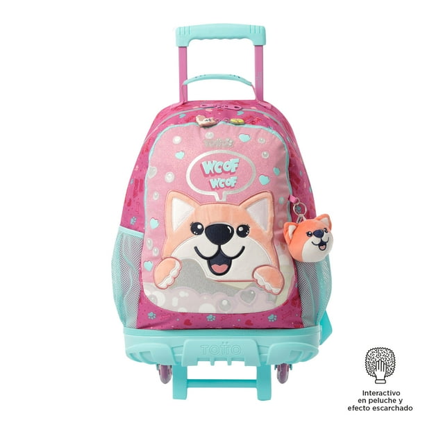 TOTTO Mochila Escolar Grande para Niña - Reforzada - Con Ruedas | 31 L DOGGY LOVE L