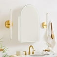 thumbnail image 5 of TEHOME White Frameless Arch Recess & Surface Mount Cabinet with Mirror for Bathroom, 30'' H x 20'' W, 5 of 12