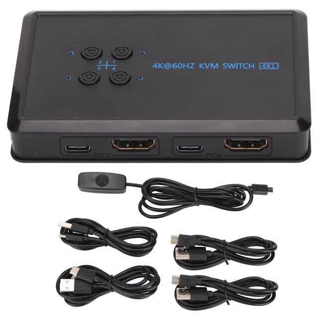 Conmutador KVM Interfaz multimedia de alta definición 2.0 4K Alta compatibilidad Convertidor de fácil instalación