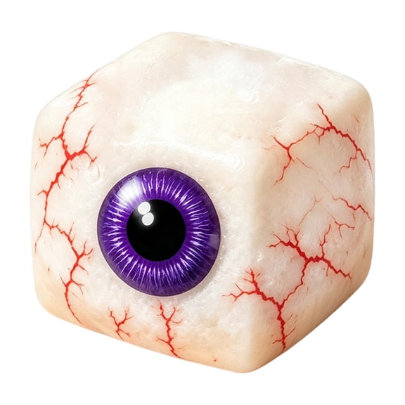 Halloween Spooky Squishy Cube Squish Super Soft Gothic Stress Balls, Slow Rising Squishy, Stress Relief Sensory Ball for Adult & Teen,Halloween Style Squishing Toys(White)