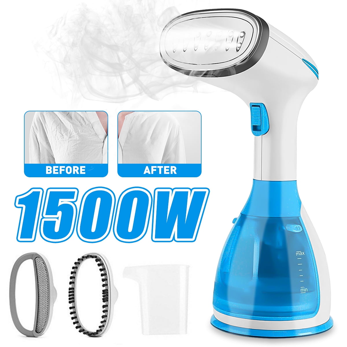 Clothes/Portable Steam Iron Home Handheld Fabric Laundry Steamer Brush Travel 