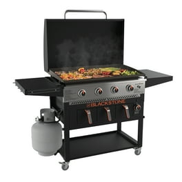 Blackstone 4 Burner 36 Propane Grill with Built in Hood Omnivore Flat Top Griddle Plate Side Shelf Walmart